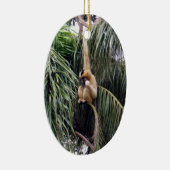 Gibbon Monkey die gewoon rondhangt.. Keramisch Ornament (Rechts)