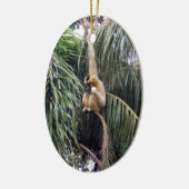 Gibbon Monkey die gewoon rondhangt.. Keramisch Ornament (Links)