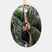 Gibbon Monkey die gewoon rondhangt.. Keramisch Ornament (Achterkant)
