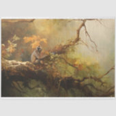 Gibbon Monkey in het Oerwoud Decoupage Tissuepapier (Voorkant)
