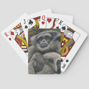 Gibbon Shelter - Emotioneel wildlife portret Pokerkaarten