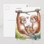 Gibbon Valentijns Briefkaart (Voorkant / Achterkant)