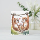 Gibbon Valentijns Briefkaart (Staand voorkant)