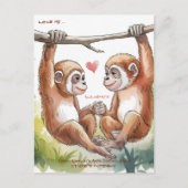 Gibbon Valentijns Briefkaart (Voorkant)