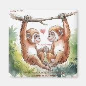Gibbon Valentijns Magneet (Voorkant)