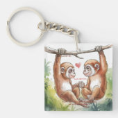 Gibbon Valentijns Sleutelhanger (voorkant)