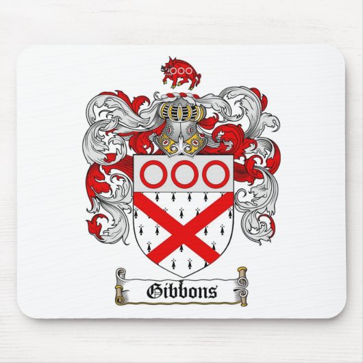 GIBBONS FAMILIE CREST - GIBBONS COAT WAPENS MUISMAT (Voorkant)