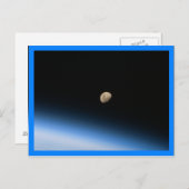 Gibbous Moon van de blauwe grens van de baan Briefkaart (Voorkant / Achterkant)