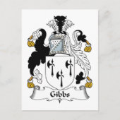 Gibbs Family Crest Briefkaart (Voorkant)