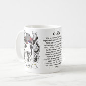 Gibbs - Gezinsbekleding van de mok van wapens (Voorkant links)