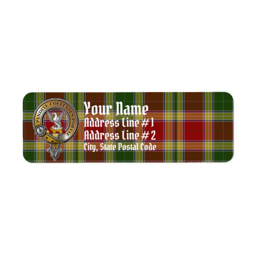 Gibbs Gibsone Tartan & Badge Etiket (Voorkant)