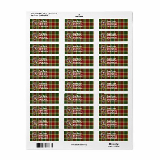 Gibbs Gibsone Tartan & Badge Etiket (Full Sheet)