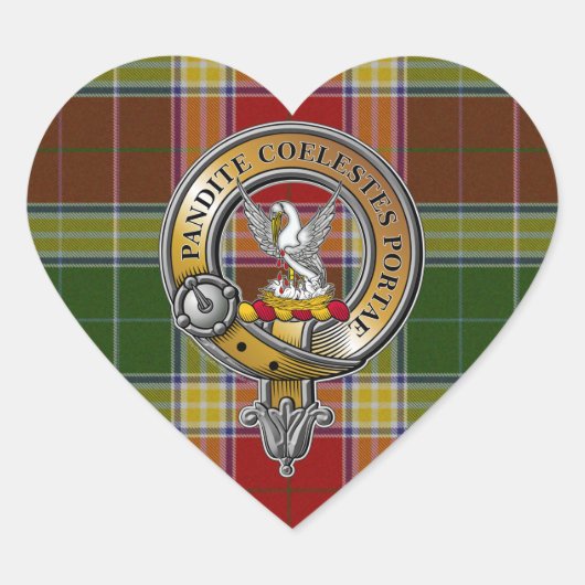 Gibbs Gibsone Tartan & Badge Hart Sticker (Voorkant)