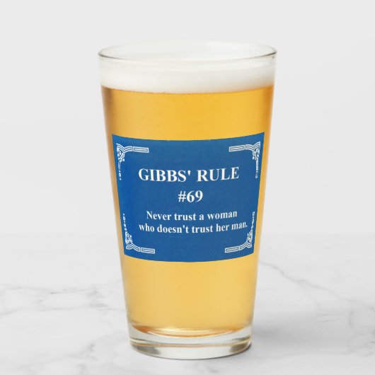 Gibbs' regel 69 glas (Voorkant gevuld)