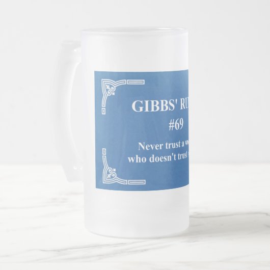 Gibbs' regel 69 matglas bierpul (Voorkant links)