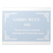 Gibbs' regel 69 notitieblok (Voorkant)