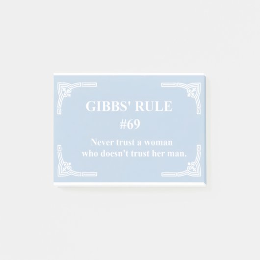 Gibbs' regel 69 post-it® notes (Voorkant)