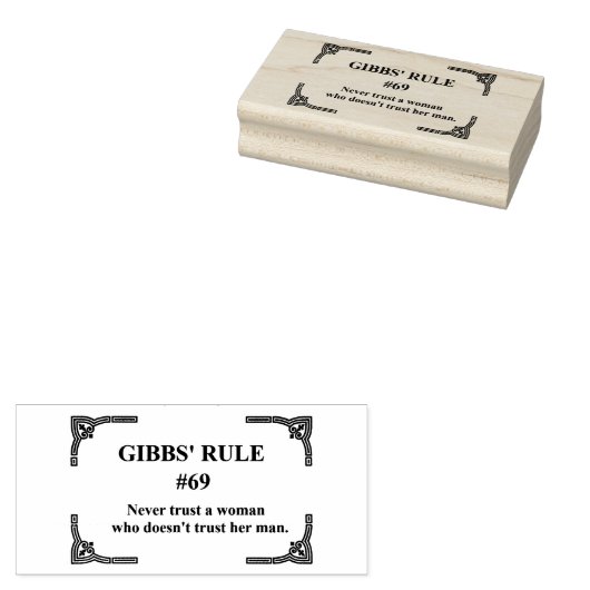 Gibbs' regel 69 rubberstempel (Gestempeld)