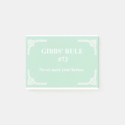 Gibbs' regel 73 post-it® notes (Voorkant)