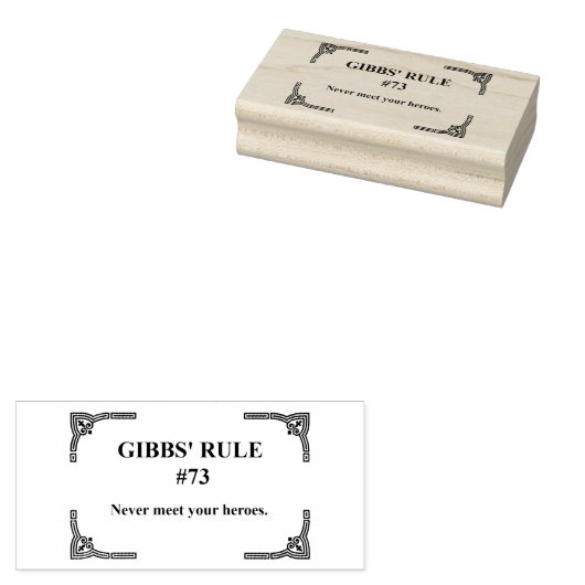 Gibbs' regel 73 rubberstempel (Gestempeld)