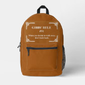 Gibbs' regel 91 bedrukte rugzak (Voorkant)