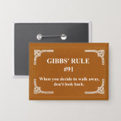 Gibbs' regel 91 button (Voorkant / Achterkant)