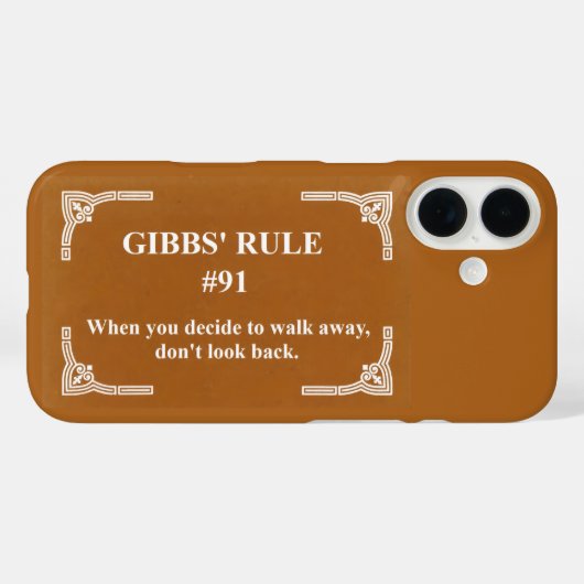Gibbs' regel 91 Case-Mate iPhone case (Achterkant (horizontaal))