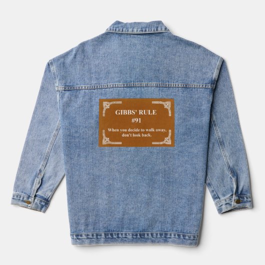 Gibbs' regel 91 denim jacket (Achterkant)