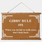 Gibbs' regel 91 hangend wandkleed (Voorkant)