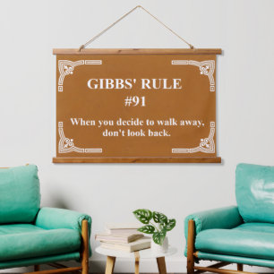 Gibbs' regel 91 hangend wandkleed