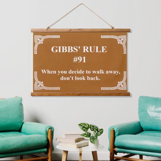 Gibbs' regel 91 hangend wandkleed (Woonkamer)
