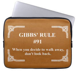 Gibbs' regel 91 laptop sleeve