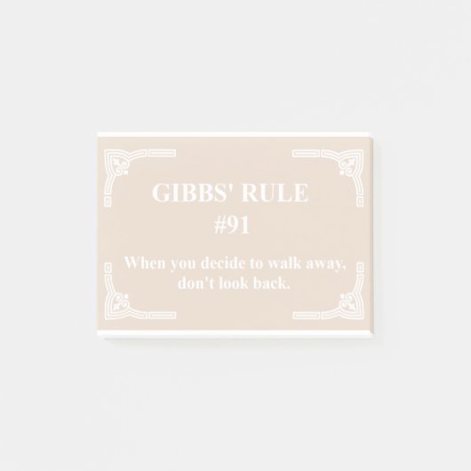 Gibbs' regel 91 post-it® notes (Voorkant)