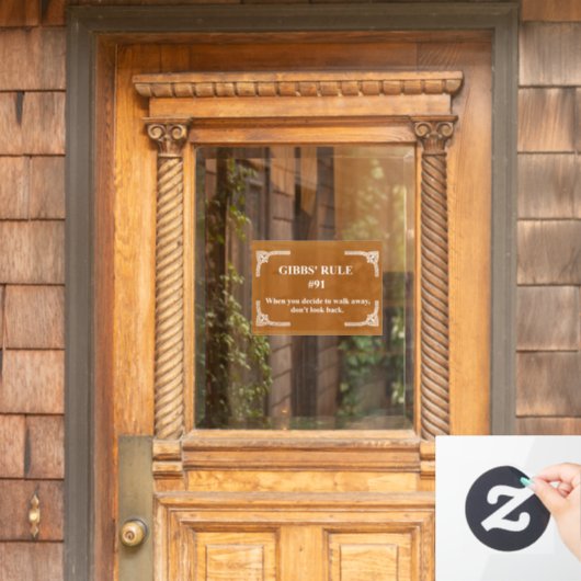 Gibbs' regel 91 raamsticker (Huis Deur)