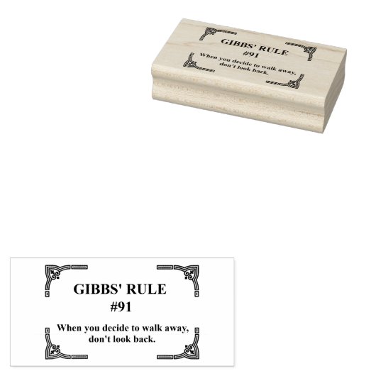 Gibbs' regel 91 rubberstempel (Gestempeld)
