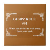 Gibbs' regel 91 tegeltje (Voorkant)
