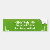 Gibbs' regel 99 bumpersticker (Voorkant)