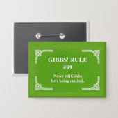 Gibbs' regel 99 button (Voorkant / Achterkant)