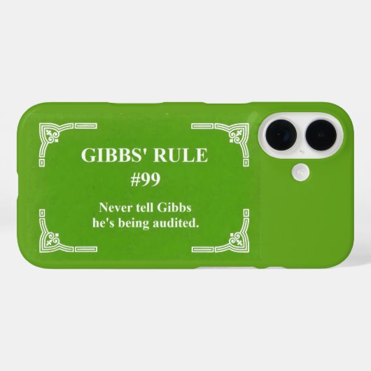 Gibbs' regel 99 Case-Mate iPhone case (Achterkant (horizontaal))