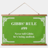 Gibbs' regel 99 hangend wandkleed (Voorkant)
