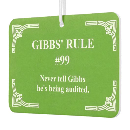 Gibbs' regel 99 luchtverfrisser (Links)