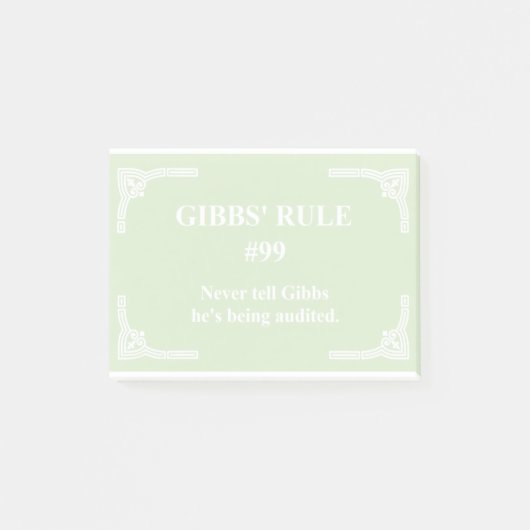 Gibbs' regel 99 post-it® notes (Voorkant)