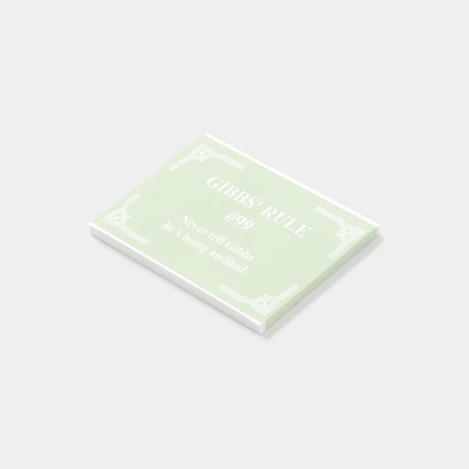 Gibbs' regel 99 post-it® notes (Schuin)