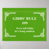 Gibbs' regel #99 poster (Voorkant)
