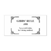 Gibbs' regel 99 rubberstempel (Afrduk)