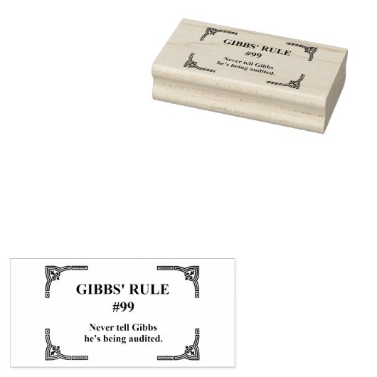 Gibbs' regel 99 rubberstempel (Gestempeld)