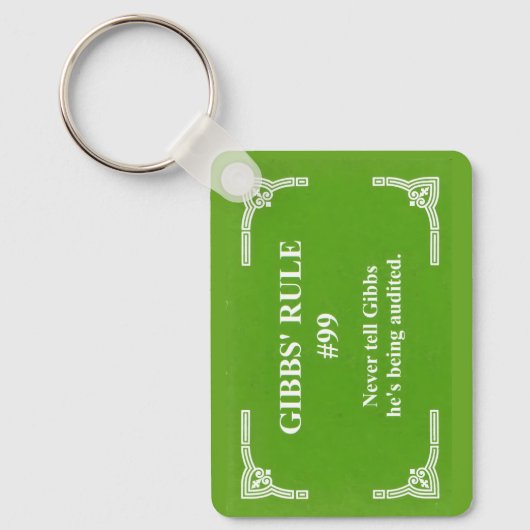 Gibbs' regel 99 sleutelhanger (Voorkant)