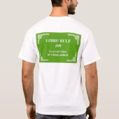 Gibbs' regel 99 t-shirt (Achterkant)