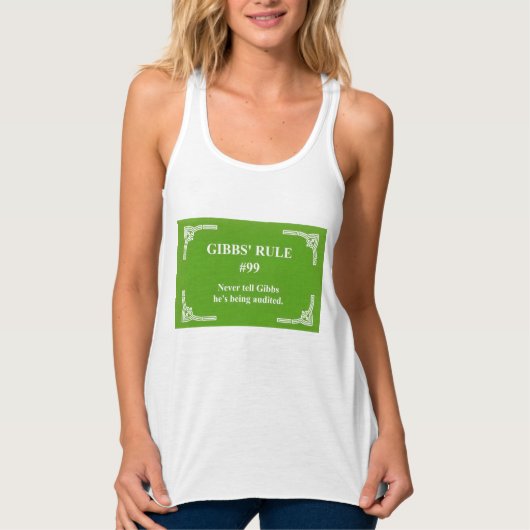 Gibbs' regel 99 tanktop (Voorkant)