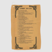 Gibbs' regels golfhanddoek (Voorkant)